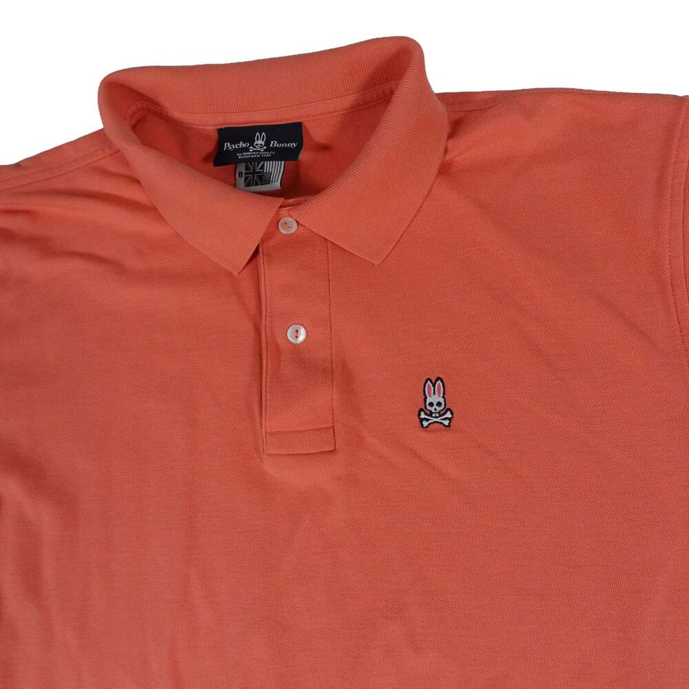 Psycho Bunny Embroidered 100% PIMA Cotton Knit Peru Pink Polo Shirt 8 US XXL